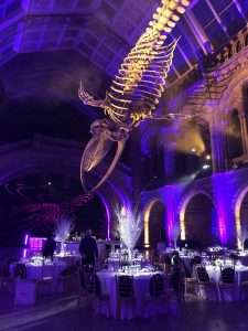 Casino hire corporate event at the Natural History Museum