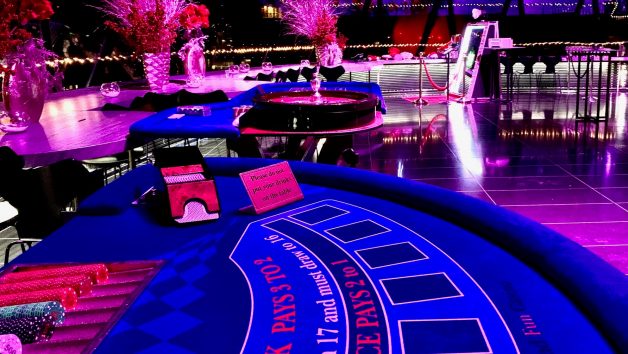 casino setup ready for party
